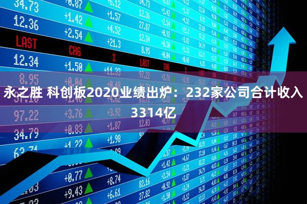 永之胜 科创板2020业绩出炉：232家公司合计收入3314亿