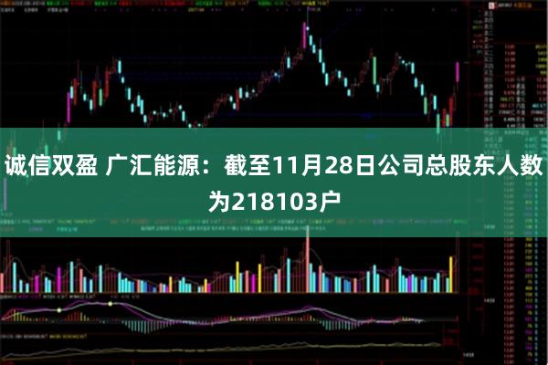 诚信双盈 广汇能源：截至11月28日公司总股东人数为218103户